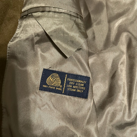 Banana Republic Men's Khaki Trench Coat wool 100% - Picture 4 of 4